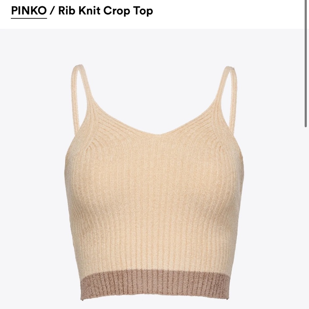 PINKO !NEW! Rib Knit Crop Top